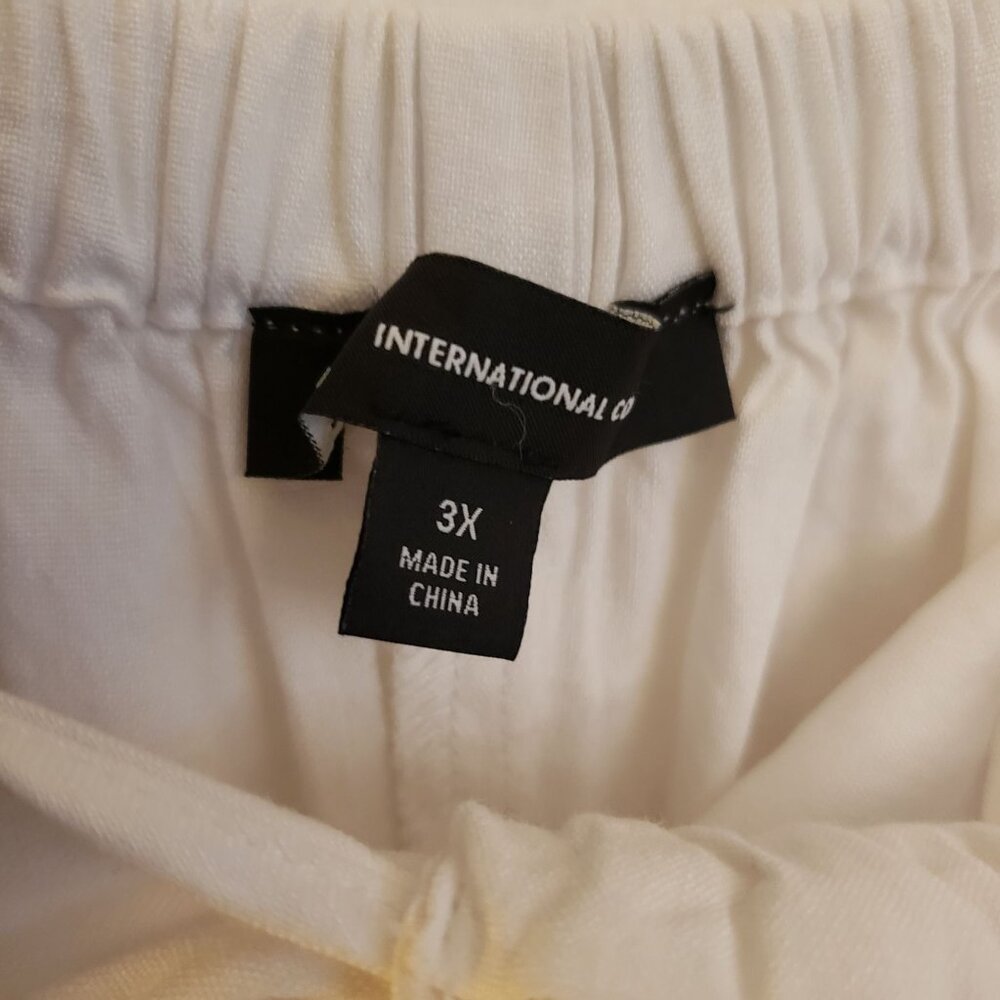 INC White Halter Neck Linen Blend A-Line Maxi Dress Pockets 3X NWT MSRP $129 - Picture 9 of 11